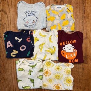 7 Old Navy Baby Onesie Collection - Playful Prints Bundle!